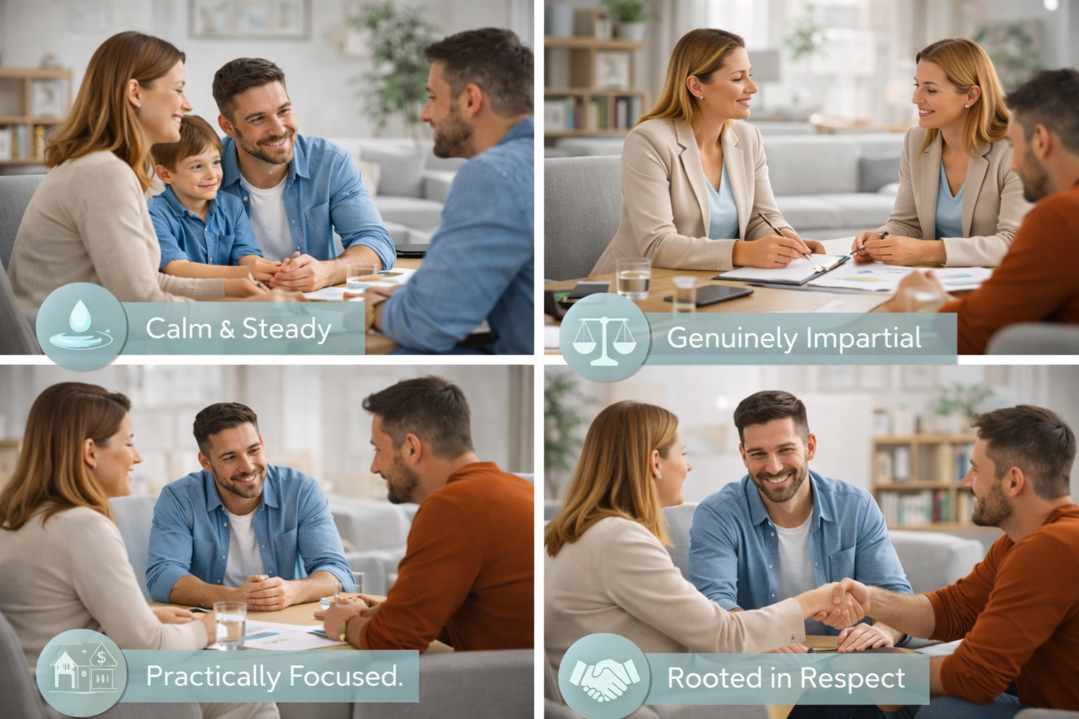 Illustration representing the family mediation process